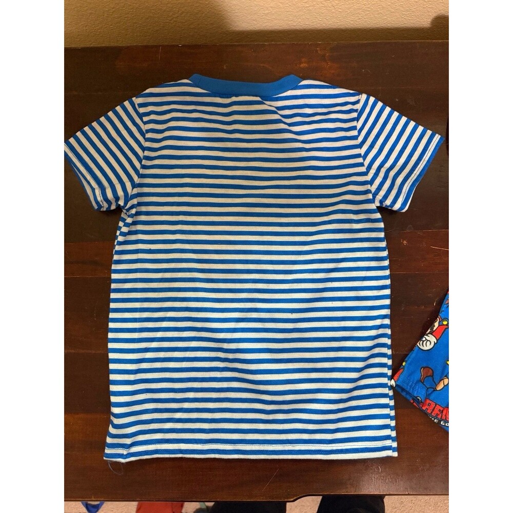 Super Mario Size XS (4/5) Boys' Blue T-Shirt & Shorts Pajama Set - Picture 4 of 6